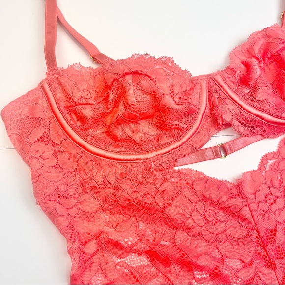 Sexy Babydoll Lingerie Boudoir Sweet as Can Peach Set - Picture 5 of 14